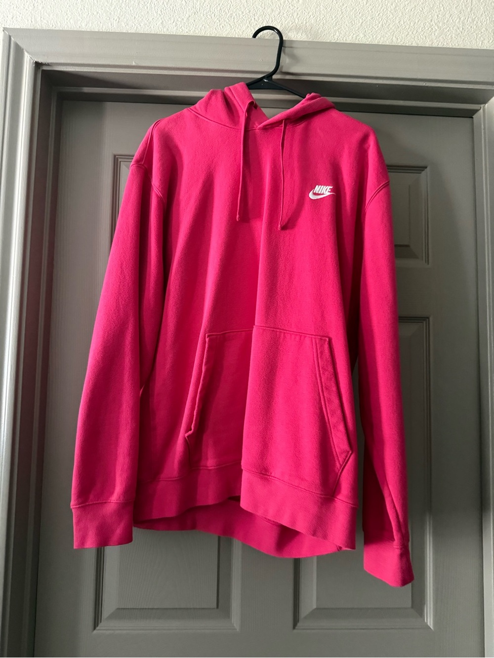Nike Hot Pink Hoodie with White Swoosh